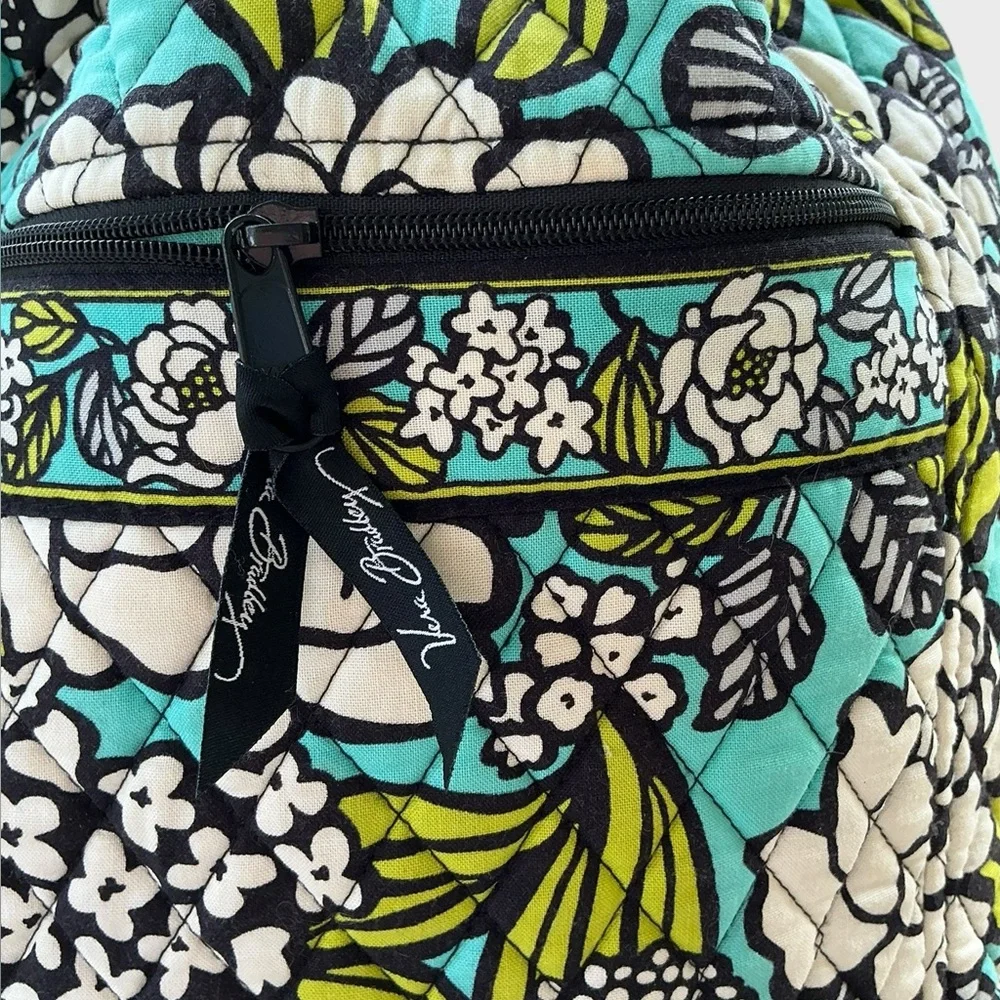 Vera Bradley Island Blooms Ditty Bag Backpack Quilted Drawstring Floral
